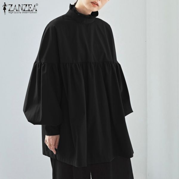2021 new zanzea casual loose ruffles shirt plus size elegant women lantern sleeve blouse chemise spring solid blusas office work 7w47, White;black
2021 new zanzea casual loose ruffles shirt plus size elegant women lantern sleeve blouse chemise spring solid blusas office work 7w47, White;black