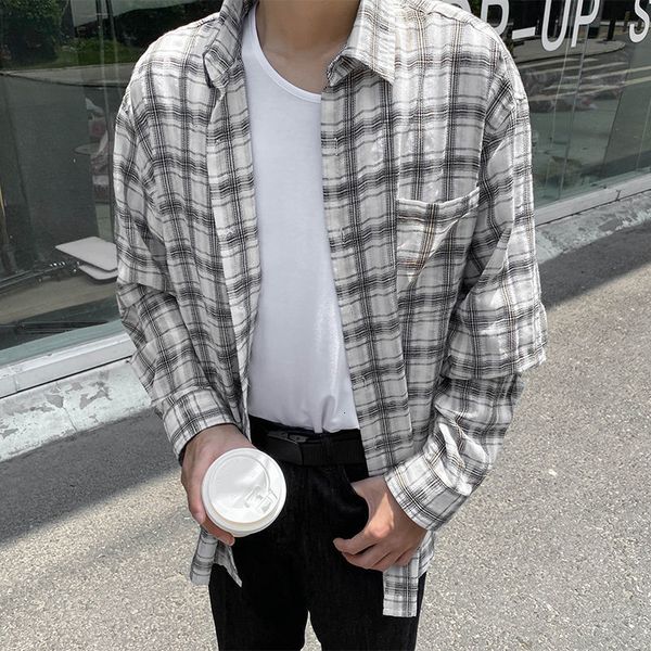 2021 spring summer linen men's fashion retro casual plaid shirt men streetwear long sleeve shirts mens m-xl lx98, White;black
2021 spring summer linen men's fashion retro casual plaid shirt men streetwear long sleeve shirts mens m-xl lx98, White;black