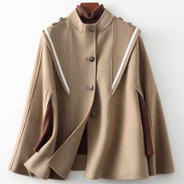 women's wool & blends high street double-sided coat women female woolen loose overcoat fashion wear cloak cape jacket plus size autumn, Black
women's wool & blends high street double-sided coat women female woolen loose overcoat fashion wear cloak cape jacket plus size autumn, Black