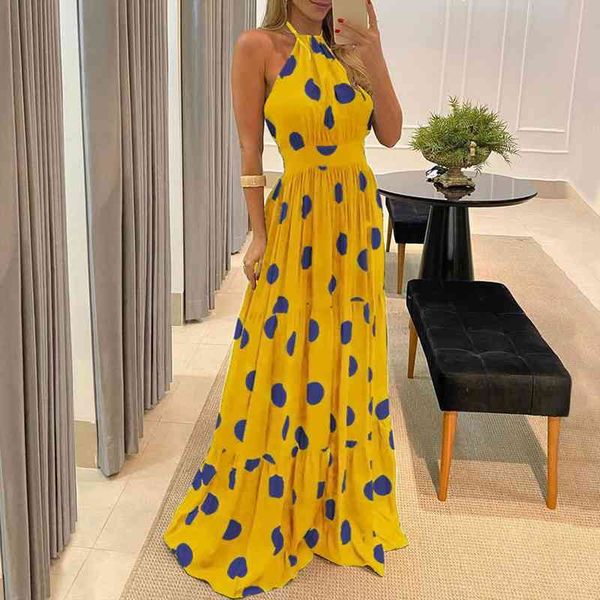 halter backless polka dot print women dress maxi vintage casual summer ruffle sleeveless long tropical hawaiian, Black;gray
halter backless polka dot print women dress maxi vintage casual summer ruffle sleeveless long tropical hawaiian, Black;gray