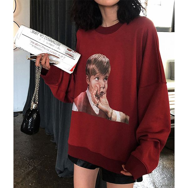 2021 nuaghty boy face print sweatshirt women solid loose oversized bf autumn new chic design fashion pullovers plus size clothes m07z, Black
2021 nuaghty boy face print sweatshirt women solid loose oversized bf autumn new chic design fashion pullovers plus size clothes m07z, Black