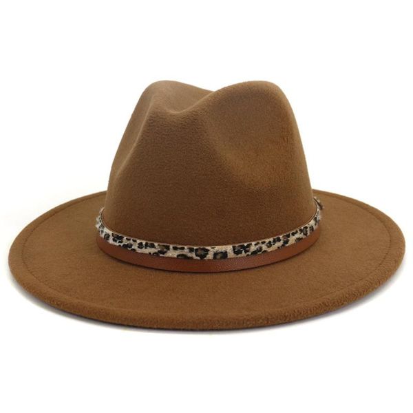 stingy brim hats women's hat fashion leopard print woolen gentleman jazz flat big sun, Blue;gray
stingy brim hats women's hat fashion leopard print woolen gentleman jazz flat big sun, Blue;gray
