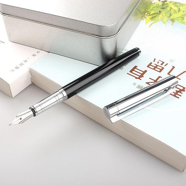 fountain pens luxury 126 black ang silver stainless steel pen medium 0.5 nib school office name ink gift stationery
fountain pens luxury 126 black ang silver stainless steel pen medium 0.5 nib school office name ink gift stationery