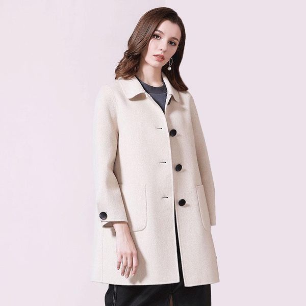 women's wool & blends cinessd winter and autumn coat women woman clothes 2021 fashion single breasted double-side mid-long female, Black
women's wool & blends cinessd winter and autumn coat women woman clothes 2021 fashion single breasted double-side mid-long female, Black