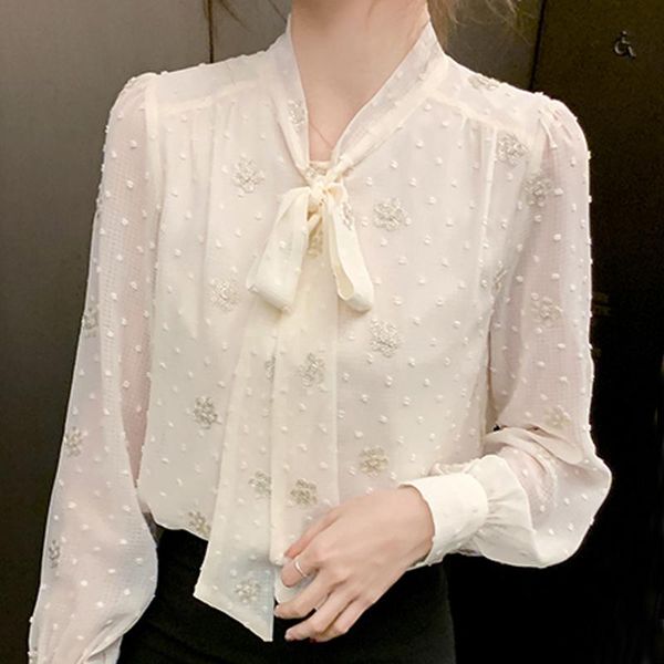 women's blouses & shirts long sleeve chiffon blouse shirt women blusas mujer de moda 2021 bow v-neck blusa e398, White
women's blouses & shirts long sleeve chiffon blouse shirt women blusas mujer de moda 2021 bow v-neck blusa e398, White
