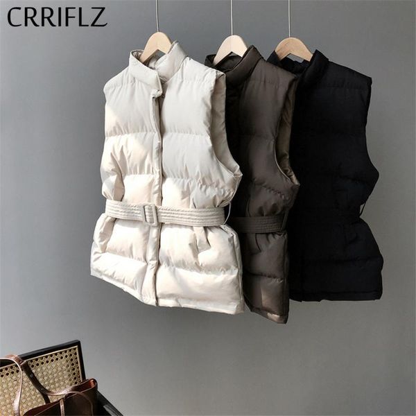 women's vests winter warm vest coat women stand collar solid sashes jacket parka 2021 crriflz, Black;white
women's vests winter warm vest coat women stand collar solid sashes jacket parka 2021 crriflz, Black;white