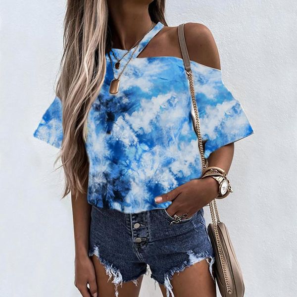 women's t-shirt one shoulder t-shirts fashion summer woman 2021 skew collar printed t shirt short-sleeved, White
women's t-shirt one shoulder t-shirts fashion summer woman 2021 skew collar printed t shirt short-sleeved, White