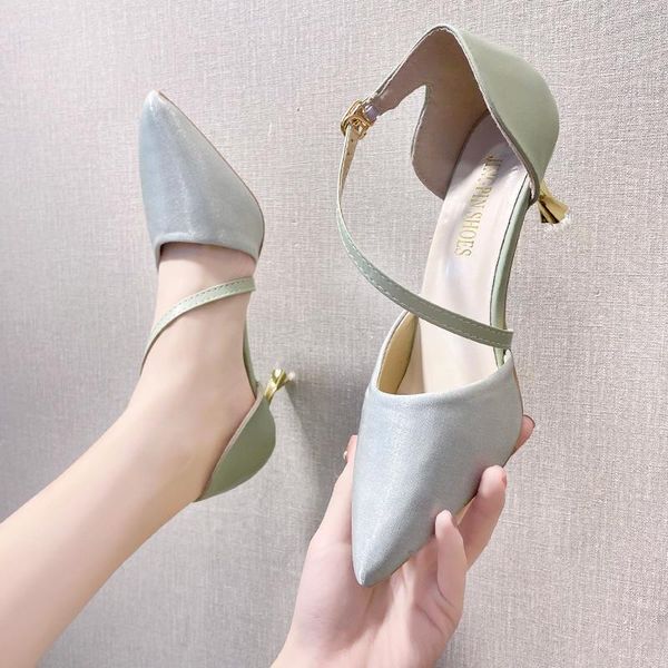 sandals vogue closed toe women's ladies shoes summer shallow mouth high heels all-match suit female beige buckle strap pointed, Black
sandals vogue closed toe women's ladies shoes summer shallow mouth high heels all-match suit female beige buckle strap pointed, Black