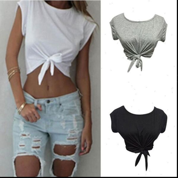 summer women knotted tie front crop cropped t shirt casual blouse tanks camis knotted tie front crop, White
summer women knotted tie front crop cropped t shirt casual blouse tanks camis knotted tie front crop, White