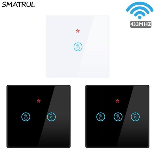 smart home control smatrul 1/2/3gang wireless touch switch light appliance rf 433mhz remote glass screen wall panel led
smart home control smatrul 1/2/3gang wireless touch switch light appliance rf 433mhz remote glass screen wall panel led