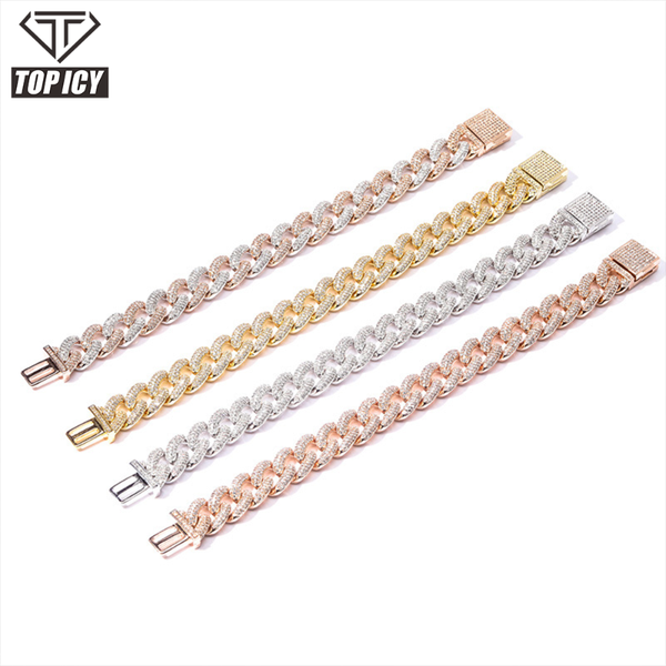 link, chain drop men jewelry cuban link bracelet colorful cubic zirconia 18k gold plated iced out, Black
link, chain drop men jewelry cuban link bracelet colorful cubic zirconia 18k gold plated iced out, Black