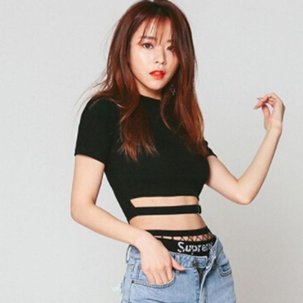 women's t-shirt hip hop streetwear women casual slim crop shirt summer short sleeve t, White
women's t-shirt hip hop streetwear women casual slim crop shirt summer short sleeve t, White