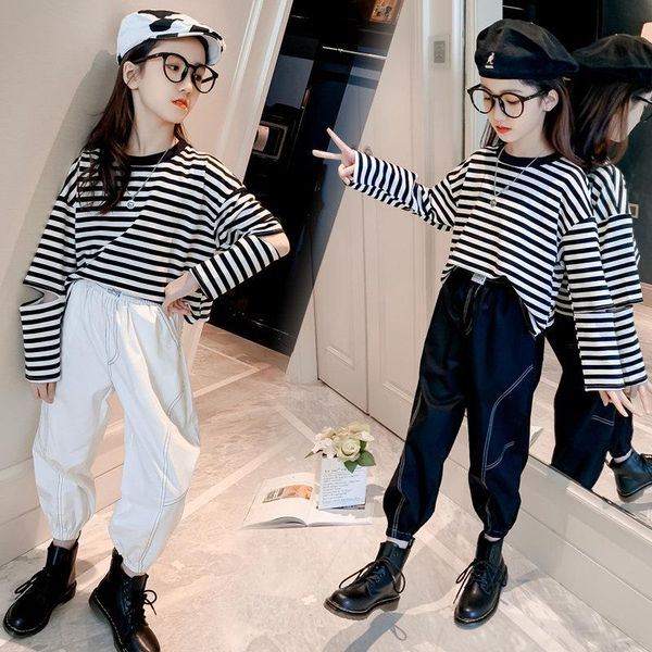 clothing sets children striped jeans kids tracksuit 2021 autumn girls costume cargo suits for clothes 4-14 years, White
clothing sets children striped jeans kids tracksuit 2021 autumn girls costume cargo suits for clothes 4-14 years, White