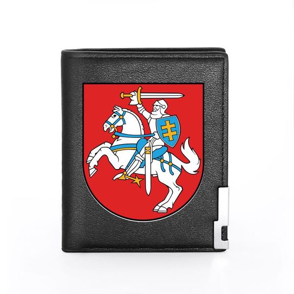 wallets lithuania emblem printing pu leather men women short wallet id holder purse, Red;black
wallets lithuania emblem printing pu leather men women short wallet id holder purse, Red;black
