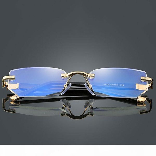 reading eyeglasses presbyopic spectacles clear glass lens rimless anti-blue light glasses frame strength +1.0 ~ +4.0, Silver
reading eyeglasses presbyopic spectacles clear glass lens rimless anti-blue light glasses frame strength +1.0 ~ +4.0, Silver