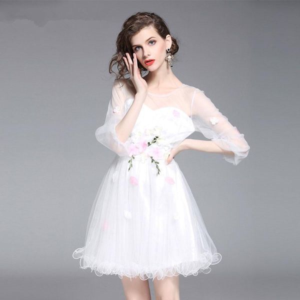 casual dresses arrival woman puff sleeve retro flowers appliques dress ball gown party for beautiful ladies ns764, Black;gray
casual dresses arrival woman puff sleeve retro flowers appliques dress ball gown party for beautiful ladies ns764, Black;gray