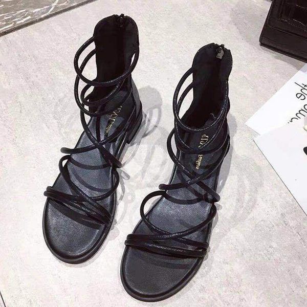 sandals shoes women red flat women's 2021 summer high sandales femmes sandalias, Black
sandals shoes women red flat women's 2021 summer high sandales femmes sandalias, Black
