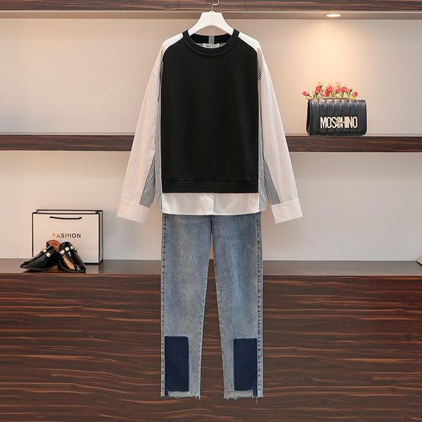 women's two piece pants sets fashion trousers and gesture shirt autumn suits streetwear women stripe printing tracksuits sweat set chic, White
women's two piece pants sets fashion trousers and gesture shirt autumn suits streetwear women stripe printing tracksuits sweat set chic, White