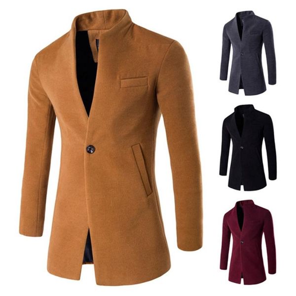 men's wool & blends fashion mens clothing plain one button pocket coat outdoor overcoat warm winter color v-neck for man -40, Black
men's wool & blends fashion mens clothing plain one button pocket coat outdoor overcoat warm winter color v-neck for man -40, Black