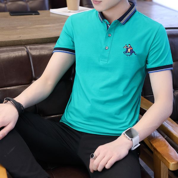summer men's new cotton polo shirt korean casual shirt collar t-shirt men's lapel short-sleeved business trendy t-shirt, White;black
summer men's new cotton polo shirt korean casual shirt collar t-shirt men's lapel short-sleeved business trendy t-shirt, White;black