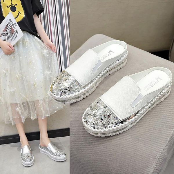 slippers cover toe shoes woman 2021 female glitter slides platform med loafers flat jelly soft crystal pu rubber glitt, Black
slippers cover toe shoes woman 2021 female glitter slides platform med loafers flat jelly soft crystal pu rubber glitt, Black