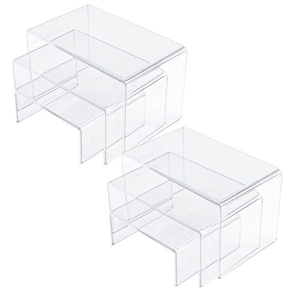 jewelry pouches, bags 6pcs clear acrylic display risers, riser shelf showcase fixtures for candy dessert collectible figures, Pink;blue
jewelry pouches, bags 6pcs clear acrylic display risers, riser shelf showcase fixtures for candy dessert collectible figures, Pink;blue