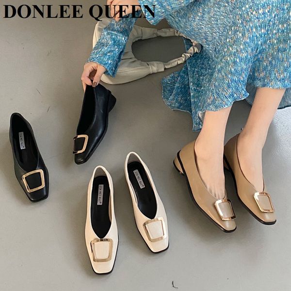 2021 fashion brand metal buckle square toe flats ballet shoes slip on soft moccasins flat casual loafer shoe women zapatos mujer, Black
2021 fashion brand metal buckle square toe flats ballet shoes slip on soft moccasins flat casual loafer shoe women zapatos mujer, Black