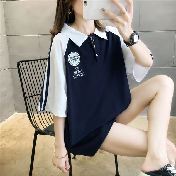 2021 summer new hit color embroidery polo collar women's short-sleeved loose college style t-shirt 7r9p, White
2021 summer new hit color embroidery polo collar women's short-sleeved loose college style t-shirt 7r9p, White