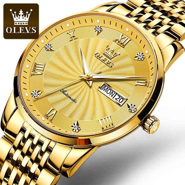 olevs 2021 new ladies business automatic mechanical clock lighting diamond 30m waterproof stainless steel tape 6630, Slivery;brown
olevs 2021 new ladies business automatic mechanical clock lighting diamond 30m waterproof stainless steel tape 6630, Slivery;brown