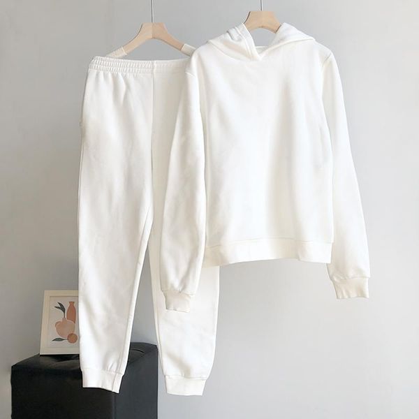 women's two piece pants hoodies set women long sleeve solid casual pocket pullover suit winter 2021 elastic sports female tracksuit, White
women's two piece pants hoodies set women long sleeve solid casual pocket pullover suit winter 2021 elastic sports female tracksuit, White