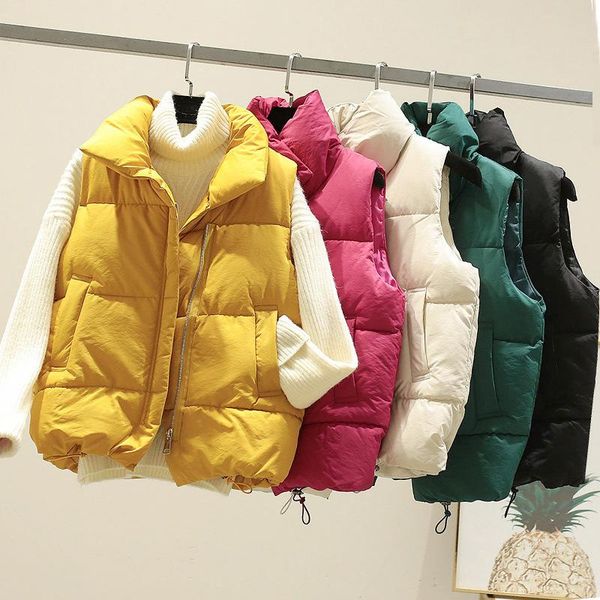 2021 winter women vest cotton sleeveless jacket vest waistcoat yellow warm solid vests slim pockets women's clothing, Black;white
2021 winter women vest cotton sleeveless jacket vest waistcoat yellow warm solid vests slim pockets women's clothing, Black;white