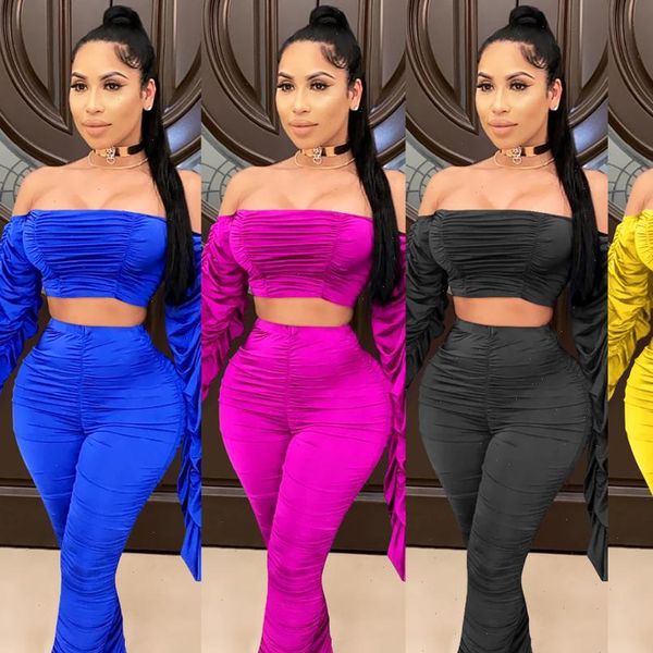 cm.yaya stacked womens set off shoulder flare sleeve crop pants suit tracksuit two piece set outfit 8 colors, Gray
cm.yaya stacked womens set off shoulder flare sleeve crop pants suit tracksuit two piece set outfit 8 colors, Gray