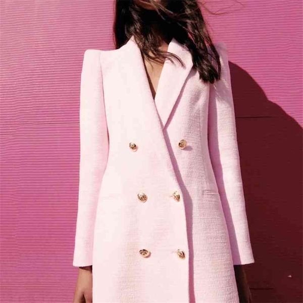 spring autumn pink blazer jacket double breasted long sleeve notched slim s casual female single coat 210524, White;black
spring autumn pink blazer jacket double breasted long sleeve notched slim s casual female single coat 210524, White;black