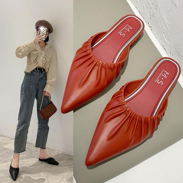 slippers 2021 women flats ladies fashion casual folded toe cap sandals classics slides summer outside muller shoes, Black
slippers 2021 women flats ladies fashion casual folded toe cap sandals classics slides summer outside muller shoes, Black