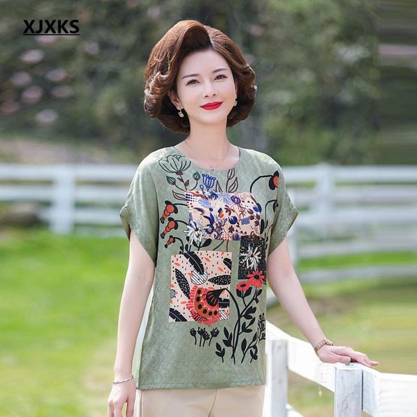 women's t-shirt xjxks 2021 summer women comfortable casual round neck short sleeve chiffon, White
women's t-shirt xjxks 2021 summer women comfortable casual round neck short sleeve chiffon, White