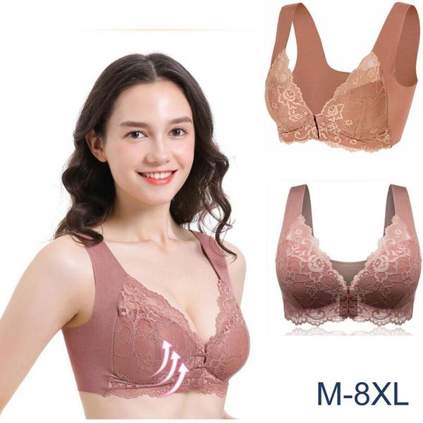bras lace plus size women's underwear no rims front buckle large lingeries women vest comfortable sleep wireless bealette, Red;black
bras lace plus size women's underwear no rims front buckle large lingeries women vest comfortable sleep wireless bealette, Red;black