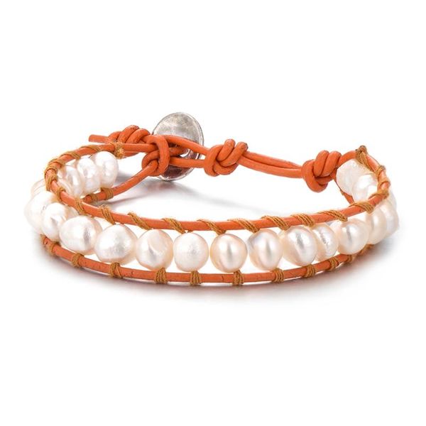 charm bracelets natural freshwater pearls rope braided for women handmade brown leather knotted bead bracelet adjustable, Golden;silver
charm bracelets natural freshwater pearls rope braided for women handmade brown leather knotted bead bracelet adjustable, Golden;silver