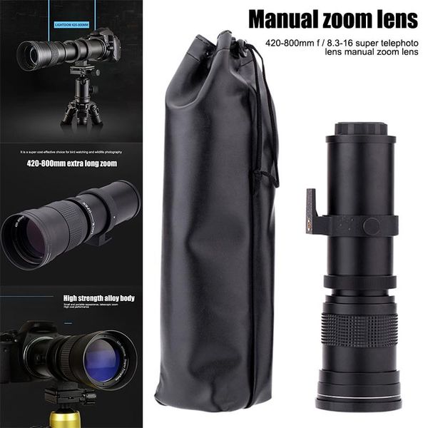telescope & binoculars 420-800mm f/8.3-16 zooms camera lens t-mount for slr dslr pography supplies accessories edf88
telescope & binoculars 420-800mm f/8.3-16 zooms camera lens t-mount for slr dslr pography supplies accessories edf88
