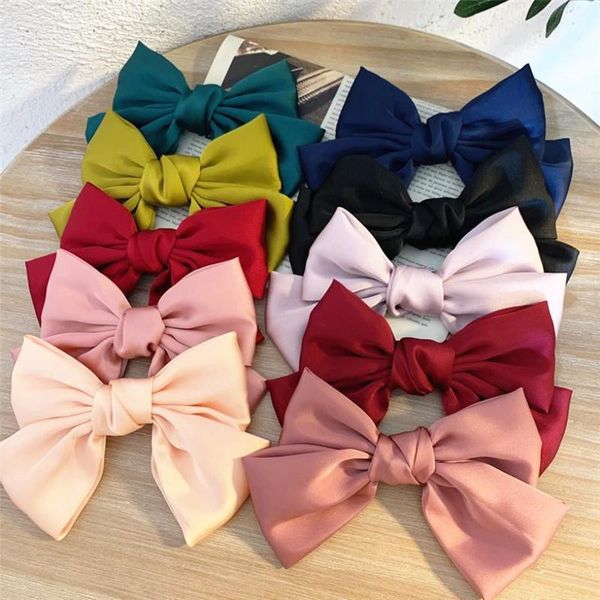 hair accessories large satin ribbon bows with clips 22cm fashion knotted bow french clip handmade hairpins barrettes for girls women
hair accessories large satin ribbon bows with clips 22cm fashion knotted bow french clip handmade hairpins barrettes for girls women