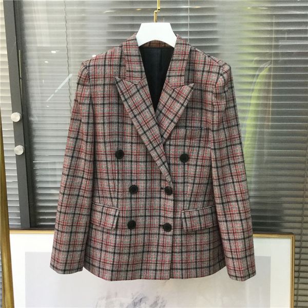 2021 new autumn and winter double-breasted plaid jacket slimming casual pants suit classic all-match xnx3, Gray
2021 new autumn and winter double-breasted plaid jacket slimming casual pants suit classic all-match xnx3, Gray