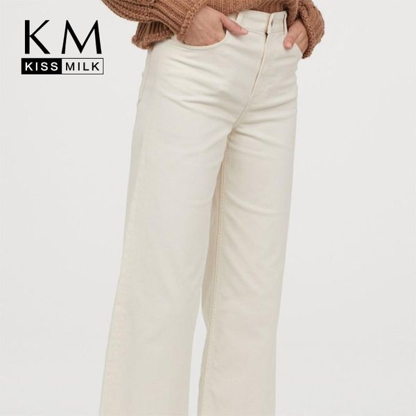 women's jeans kissmilk 2021 fashion spring leisure loose simple thin high waist wide leg plus size women, Blue
women's jeans kissmilk 2021 fashion spring leisure loose simple thin high waist wide leg plus size women, Blue