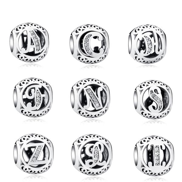 eleshe fashion jewelry authentic real 925 silver alphabet letter a-z bijoux bead fit original charm bracelet necklace q0531, Black
eleshe fashion jewelry authentic real 925 silver alphabet letter a-z bijoux bead fit original charm bracelet necklace q0531, Black
