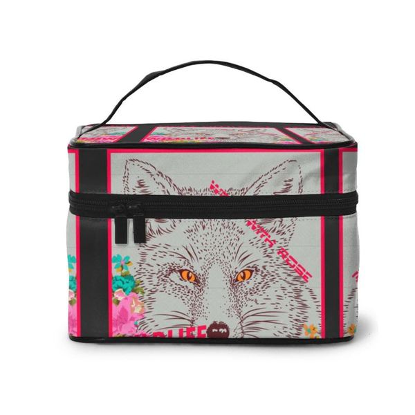 women cosmetic bag makeup case wolf with rose wildlife animal artwork make up storage pouch toiletry beauty wash bag
women cosmetic bag makeup case wolf with rose wildlife animal artwork make up storage pouch toiletry beauty wash bag