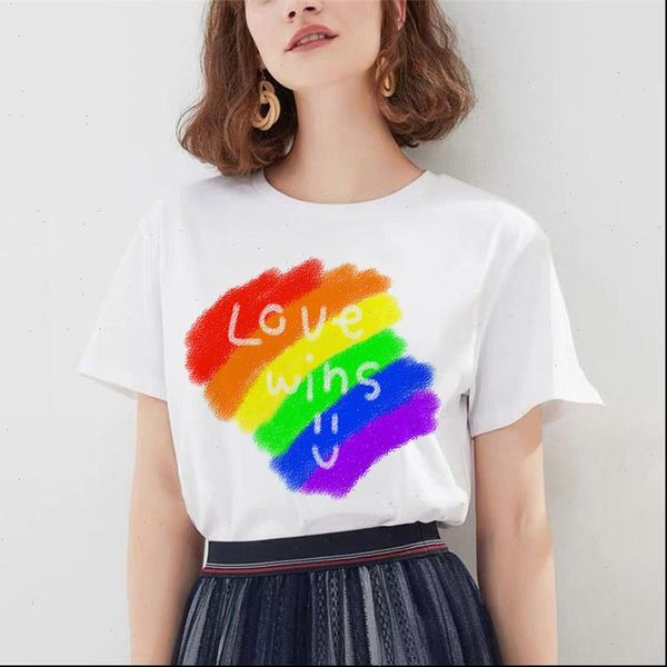 lgbt t shirt women o neck short sleeve summer t shirt casual t shirts harajuku rainbow love wins print female top, White
lgbt t shirt women o neck short sleeve summer t shirt casual t shirts harajuku rainbow love wins print female top, White