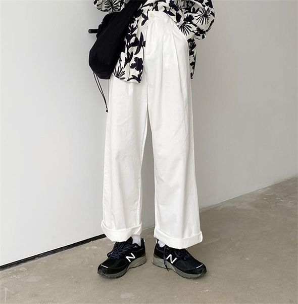 women's pants & capris literary solid color loose thigh casual trousers woman high waist pockets office ladies fashion 3 colors, Black;white
women's pants & capris literary solid color loose thigh casual trousers woman high waist pockets office ladies fashion 3 colors, Black;white