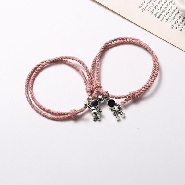 charm bracelets couple bracelet astronaut small rubber band to send girlfriend boyfriend magnet stone bell knotted head rope jewelry, Golden;silver
charm bracelets couple bracelet astronaut small rubber band to send girlfriend boyfriend magnet stone bell knotted head rope jewelry, Golden;silver