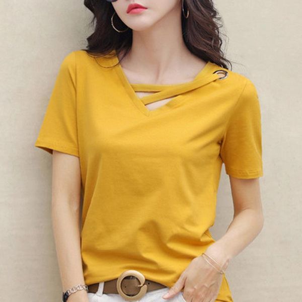 women's t-shirt summer t shirt women v-neck short sleeves loose slim fit tshirt womens solid color korean tee 2021 plus size woman clot, White
women's t-shirt summer t shirt women v-neck short sleeves loose slim fit tshirt womens solid color korean tee 2021 plus size woman clot, White