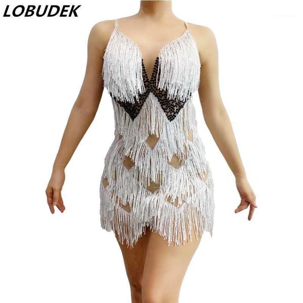 summer v-neck rhinestones tassel mesh sling mini dress beach latin modern dance group cha-cha competition fringe bar casual dresses, Black;gray
summer v-neck rhinestones tassel mesh sling mini dress beach latin modern dance group cha-cha competition fringe bar casual dresses, Black;gray