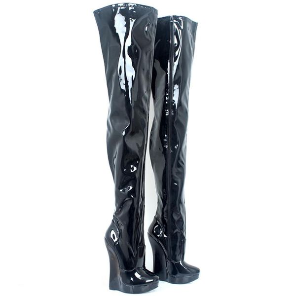 boots 2021 arrival 18cm high heel wedges platform women fetish stunning slim over-the-knee thigh plus size, Black
boots 2021 arrival 18cm high heel wedges platform women fetish stunning slim over-the-knee thigh plus size, Black