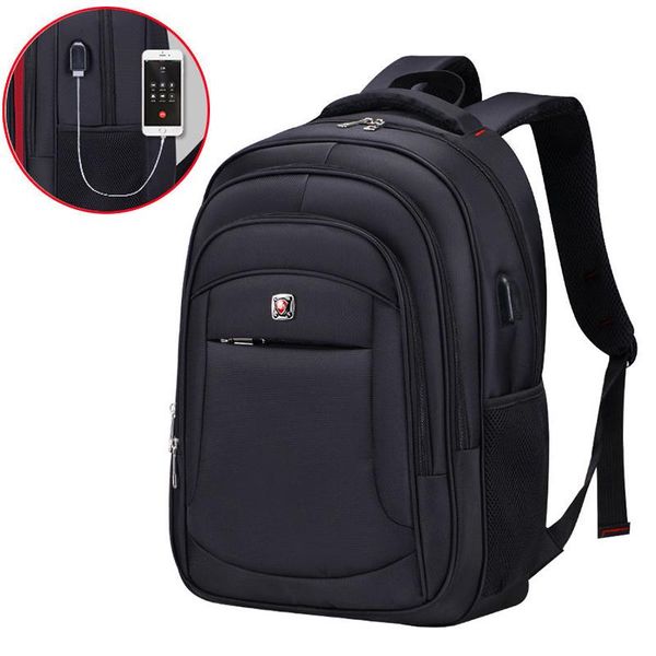 backpack large capacity men nylon black usb charging school bags for teenage bagpack college style
backpack large capacity men nylon black usb charging school bags for teenage bagpack college style